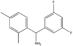 (3,5-difluorophenyl)(2,4-dimethylphenyl)methanamine Struktur