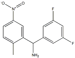 (3,5-difluorophenyl)(2-methyl-5-nitrophenyl)methanamine Struktur