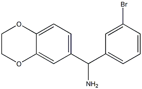 (3-bromophenyl)(2,3-dihydro-1,4-benzodioxin-6-yl)methanamine Struktur