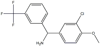 (3-chloro-4-methoxyphenyl)[3-(trifluoromethyl)phenyl]methanamine Struktur