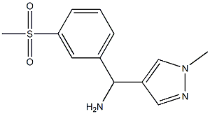 (3-methanesulfonylphenyl)(1-methyl-1H-pyrazol-4-yl)methanamine Struktur