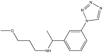 (3-methoxypropyl)({1-[3-(1H-1,2,3,4-tetrazol-1-yl)phenyl]ethyl})amine Struktur