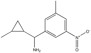 (3-methyl-5-nitrophenyl)(2-methylcyclopropyl)methanamine Struktur