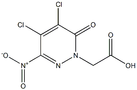 (4,5-dichloro-3-nitro-6-oxopyridazin-1(6H)-yl)acetic acid Struktur