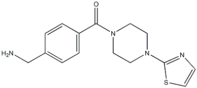 (4-{[4-(1,3-thiazol-2-yl)piperazin-1-yl]carbonyl}phenyl)methanamine Struktur