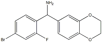 (4-bromo-2-fluorophenyl)(2,3-dihydro-1,4-benzodioxin-6-yl)methanamine Struktur