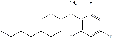 (4-butylcyclohexyl)(2,4,6-trifluorophenyl)methanamine Struktur