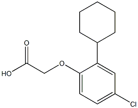 (4-chloro-2-cyclohexylphenoxy)acetic acid Struktur