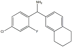 (4-chloro-2-fluorophenyl)(5,6,7,8-tetrahydronaphthalen-2-yl)methanamine Struktur