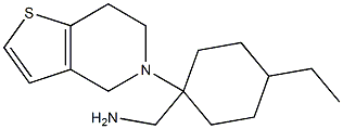 (4-ethyl-1-{4H,5H,6H,7H-thieno[3,2-c]pyridin-5-yl}cyclohexyl)methanamine Struktur