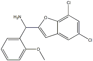 (5,7-dichloro-1-benzofuran-2-yl)(2-methoxyphenyl)methanamine Struktur