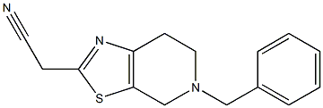 (5-benzyl-4,5,6,7-tetrahydro[1,3]thiazolo[5,4-c]pyridin-2-yl)acetonitrile Struktur