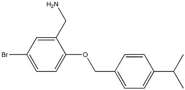 (5-bromo-2-{[4-(propan-2-yl)phenyl]methoxy}phenyl)methanamine Struktur