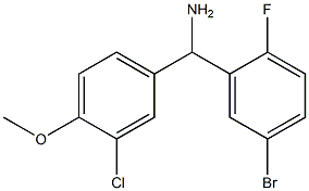 (5-bromo-2-fluorophenyl)(3-chloro-4-methoxyphenyl)methanamine Struktur