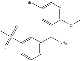 (5-bromo-2-methoxyphenyl)(3-methanesulfonylphenyl)methanamine Struktur