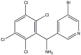 (5-bromopyridin-3-yl)(2,3,5,6-tetrachlorophenyl)methanamine Struktur