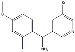 (5-bromopyridin-3-yl)(4-methoxy-2-methylphenyl)methanamine Struktur