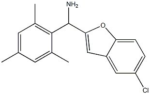 (5-chloro-1-benzofuran-2-yl)(2,4,6-trimethylphenyl)methanamine Struktur