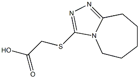 (6,7,8,9-tetrahydro-5H-[1,2,4]triazolo[4,3-a]azepin-3-ylthio)acetic acid Struktur