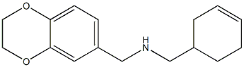 (cyclohex-3-en-1-ylmethyl)(2,3-dihydro-1,4-benzodioxin-6-ylmethyl)amine Struktur