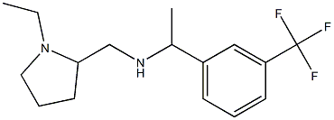 [(1-ethylpyrrolidin-2-yl)methyl]({1-[3-(trifluoromethyl)phenyl]ethyl})amine Struktur