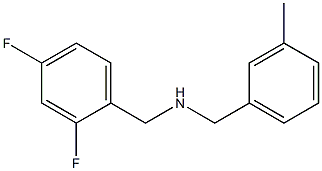 [(2,4-difluorophenyl)methyl][(3-methylphenyl)methyl]amine Struktur