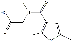 [(2,5-dimethyl-3-furoyl)(methyl)amino]acetic acid Struktur