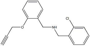 [(2-chlorophenyl)methyl]({[2-(prop-2-yn-1-yloxy)phenyl]methyl})amine Struktur