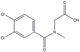 [(3,4-dichlorobenzoyl)(methyl)amino]acetic acid Struktur