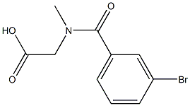 [(3-bromobenzoyl)(methyl)amino]acetic acid Struktur