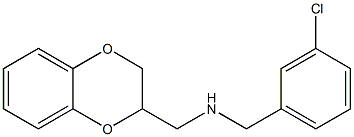 [(3-chlorophenyl)methyl](2,3-dihydro-1,4-benzodioxin-2-ylmethyl)amine Struktur