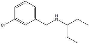 [(3-chlorophenyl)methyl](pentan-3-yl)amine Struktur