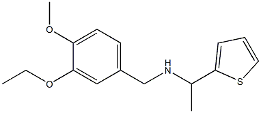 [(3-ethoxy-4-methoxyphenyl)methyl][1-(thiophen-2-yl)ethyl]amine Struktur