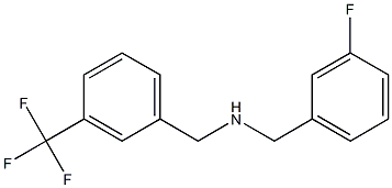 [(3-fluorophenyl)methyl]({[3-(trifluoromethyl)phenyl]methyl})amine Struktur