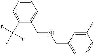 [(3-methylphenyl)methyl]({[2-(trifluoromethyl)phenyl]methyl})amine Struktur