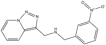 [(3-nitrophenyl)methyl]({[1,2,4]triazolo[3,4-a]pyridin-3-ylmethyl})amine Struktur