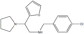 [(4-chlorophenyl)methyl][2-(furan-2-yl)-2-(pyrrolidin-1-yl)ethyl]amine Struktur