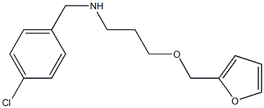 [(4-chlorophenyl)methyl][3-(furan-2-ylmethoxy)propyl]amine Struktur