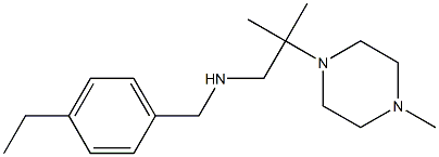 [(4-ethylphenyl)methyl][2-methyl-2-(4-methylpiperazin-1-yl)propyl]amine Struktur