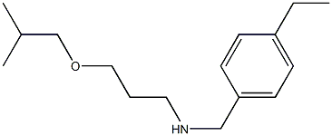 [(4-ethylphenyl)methyl][3-(2-methylpropoxy)propyl]amine Struktur