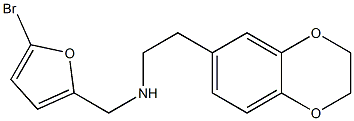 [(5-bromofuran-2-yl)methyl][2-(2,3-dihydro-1,4-benzodioxin-6-yl)ethyl]amine Struktur