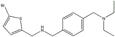 [(5-bromothiophen-2-yl)methyl]({4-[(diethylamino)methyl]phenyl}methyl)amine Struktur