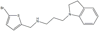 [(5-bromothiophen-2-yl)methyl][3-(2,3-dihydro-1H-indol-1-yl)propyl]amine Struktur