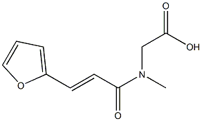 [[(2E)-3-(2-furyl)prop-2-enoyl](methyl)amino]acetic acid Struktur