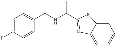 [1-(1,3-benzothiazol-2-yl)ethyl][(4-fluorophenyl)methyl]amine Struktur