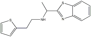 [1-(1,3-benzothiazol-2-yl)ethyl][2-(thiophen-2-yl)ethyl]amine Struktur