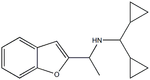 [1-(1-benzofuran-2-yl)ethyl](dicyclopropylmethyl)amine Struktur