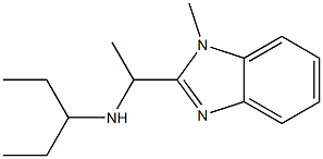 [1-(1-methyl-1H-1,3-benzodiazol-2-yl)ethyl](pentan-3-yl)amine Struktur