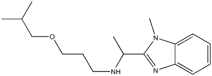 [1-(1-methyl-1H-1,3-benzodiazol-2-yl)ethyl][3-(2-methylpropoxy)propyl]amine Struktur