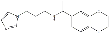 [1-(2,3-dihydro-1,4-benzodioxin-6-yl)ethyl][3-(1H-imidazol-1-yl)propyl]amine Struktur